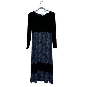 Vintage Smith & Hawken Black Maxi Oversize Dress, Sz XS‎